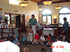 The children meeting the storyteller
