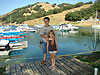Tyler and Jordan by the marina