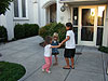 Jordan playing with Katie and Sierra