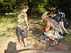 Ken helping Tyler set up his hook