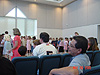 The students gathering up front
