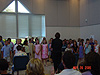 The students singing