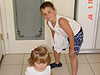 Jordan and Tyler before leaving for his first lesson