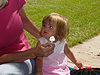 Jordan eating her lunch