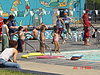 Tyler getting ready to go into the pool