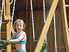 Kara by the swingset
