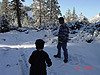 Tyler and Ken getting ready to have a snowball fight