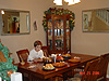 Tyler watching as the food arrives