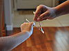 Jordan and Tyler with the wishbone