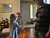 Another picture of Tyler and Jordan breaking the wishbone