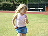 Jordan looking very serious about her running