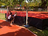 Haley and Katie helping Jordan up