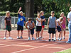 The kids getting ready to do another race