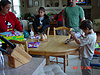 Tyler starting to open some of his presents
