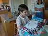 Tyler opening up a cool Lego set