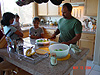Ken lighting the cupcakes