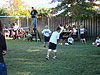 Tyler and the kids waiting for the serve