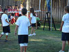 Tyler and Jonah waiting for the serve