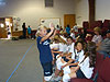 The kids waiting for the game to begin