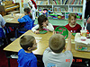 Some of the kids making Christmas cookies