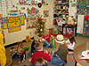 The kids checking out all of their cool new gifts