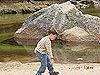 Tyler in front of Mirror Lake