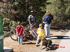 Parking our bikes before our hike
