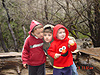 Riley, Tyler, and Destry at the bottom of Bridalveil Falls