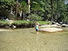 Jordan playing in Mirror Lake