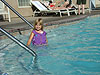 Jordan swimming at the Yosemite View Hotel