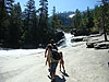 Tyler, Jordan, and Ken starting up toward the trail to Nevada Falls