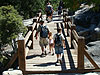 Ken, Jordan, and Tyler heading over the bridge to Nevada Falls