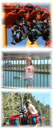 Our family at Six Flag's and AT&T Park