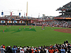 The American League warming up