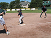 Tyler practicing on first base