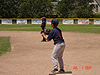 Tyler making a catch on first