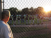 The kids congratulating each other after the game