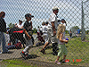 Tyler, Ken, and Jordan heading onto the field