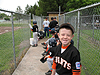 Tyler's team in the dugout