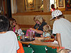 The team mom opening her gift