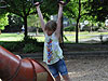 Jordan playing at the park before Tyler's game