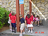 The kids outside
