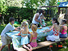 The kids eating lunch
