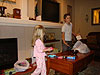 Jordan and Tyler opening their Christmas gifts