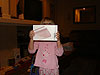 Jordan holding up her new Nintendo DS