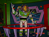 Buzz Lightyear in the Astro Blasters ride