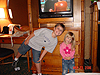Tyler and Jordan being silly in our hotel room