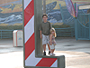 Tyler and Jordan on the sign