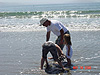 Tyler digging some more in the sand