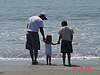 Ken, Jordan, and Tyler heading into the water